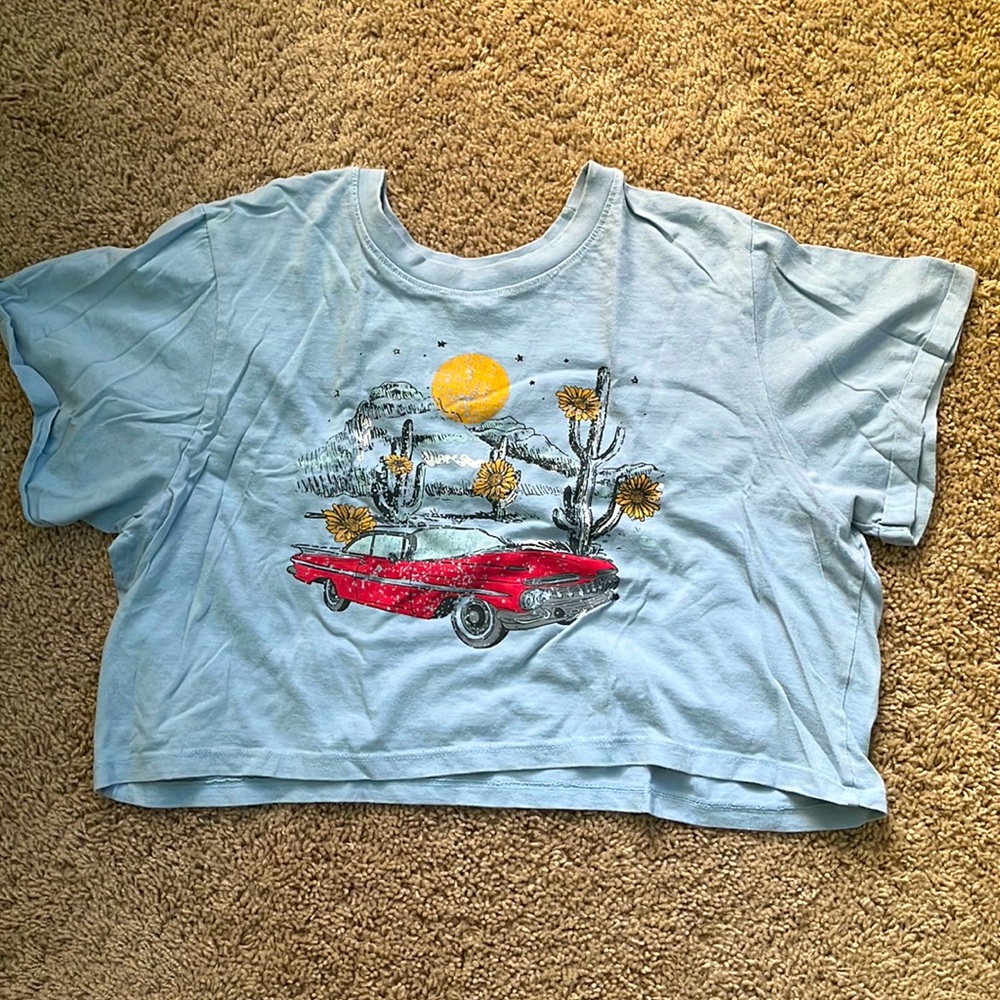 ross cropped tee, old fashioned, size L